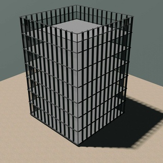 bâtiment façade concept 2403 3d print model - Mito3D