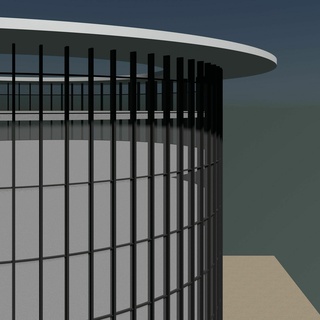 bâtiment façade concept 2404 3d print model - Mito3D