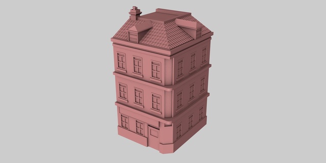building house miniature building house  3d print model - Mito3D