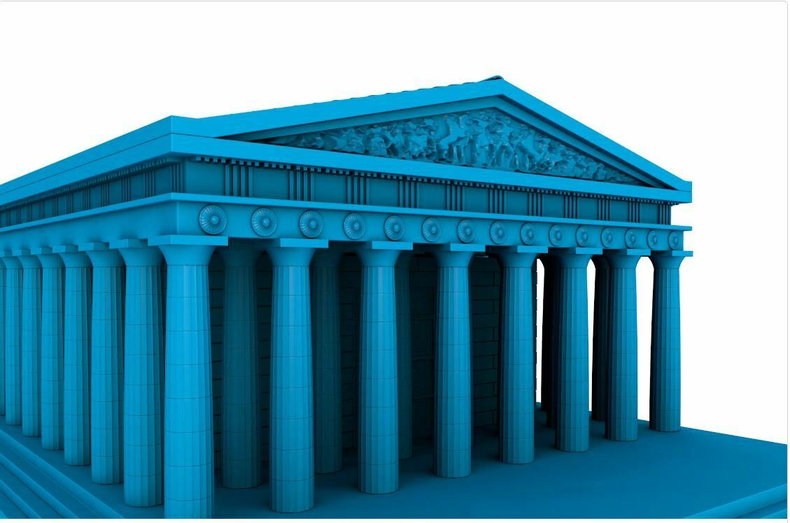 Gebäude Parthenon griechisch Tempel Chinesisch Pagode stl Hunger asiatisch Buddhist Kirche Monument Wahrzeichen religiös 3D print model - Mito3D