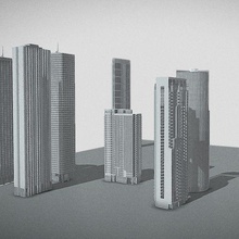 edifici architettura edificio città grattacielo 3d print model - Mito3D