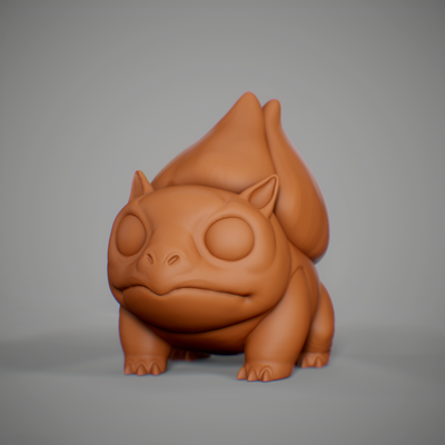 bulbasaur sanat fanart şirin pokemon heykeller heykel şekil vermek oyuncak go 3d print model - Mito3D