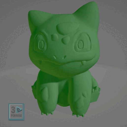 Bulbasaur bulbizarr Spiel Pokémon Unterstützung Bisasam pok mon Pflanze plante pflanze Anlasser Generation 3D print model - Mito3D