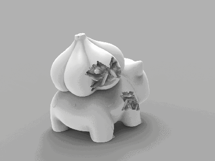 bulbasauro Daniel Arsham estilo escultura cristais minerais arte Pokémon miado cubone charmander Charizard fracasso casa decoração 3d print model - Mito3D