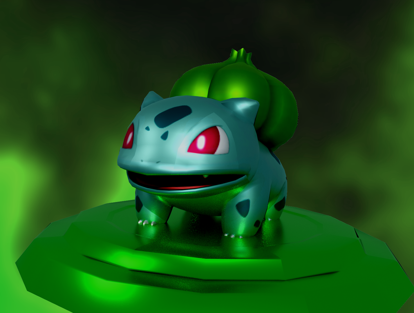 bulbasaur pokemon figura impresión juego Arte Listo stl modelo 3D print model - Mito3D