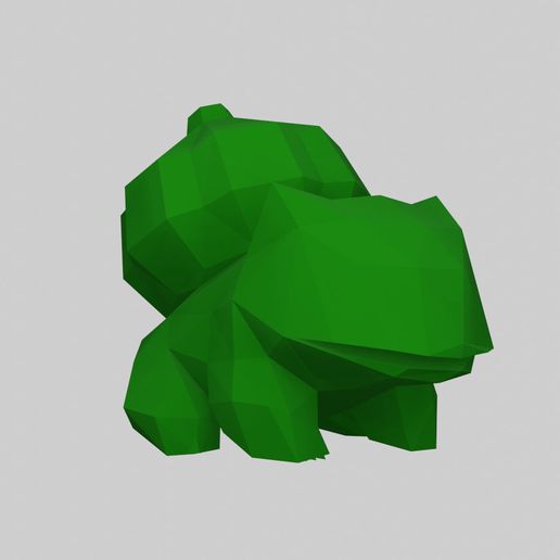 bulbasaur poly Pokémon 3D print model - Mito3D