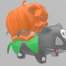 bulbasaur Kürbis dunkel verschiedene halloween pokemon asdfog 3d print model - Mito3D