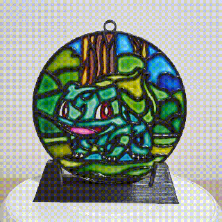 bulbasaur macchiato bicchiere pok lun ivysaur venusaur telaio pittura cenere foglia verde 3d print model - Mito3D