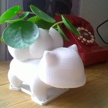 bulboso maceta platillo flor pokemon deco decoración 3d print model - Mito3D