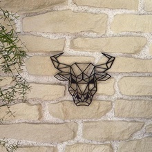 bull's head bull taurus art decoration 3d print model - Mito3D
