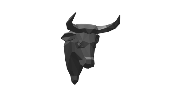 bull head arte animale scultura giungla 3d print model - Mito3D