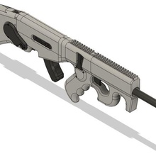 bull-mutt carbine - ruger 10 22 chassis digital files bioshock 10/22 bio shock bio-shock shotgun shot gun 22lr 3d print model - Mito3D