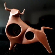 touro a arte decoração decorativos vaca animais escultura 3d print model - Mito3D