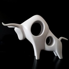 bull art animal la sculpture de vache décor décoratif 3d print model - Mito3D