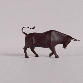 bull figure animal art statue 3d print model - Mito3D