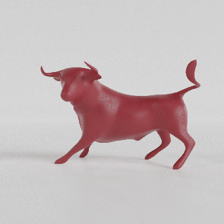 toro figura animal Arte estatua 3d print model - Mito3D