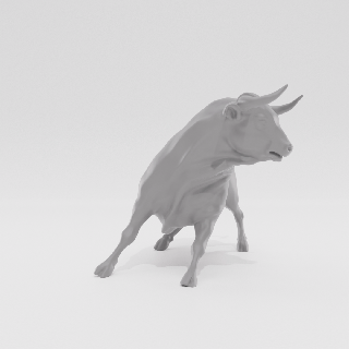 toro figura animal Arte toro estatua 3d print model - Mito3D