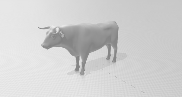 touro animais modelo rígido brinquedos açao figura Fazenda diecast 3d print model - Mito3D