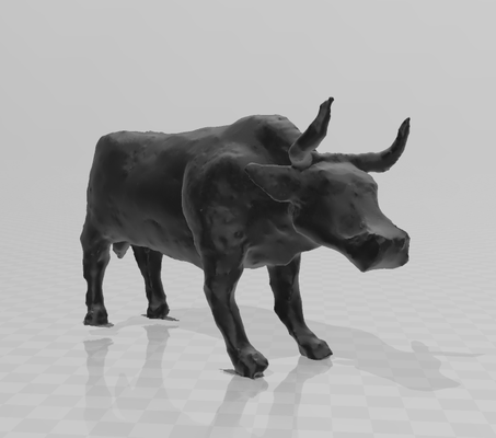 bull animal animals farm miniature field ox 3d print model - Mito3D