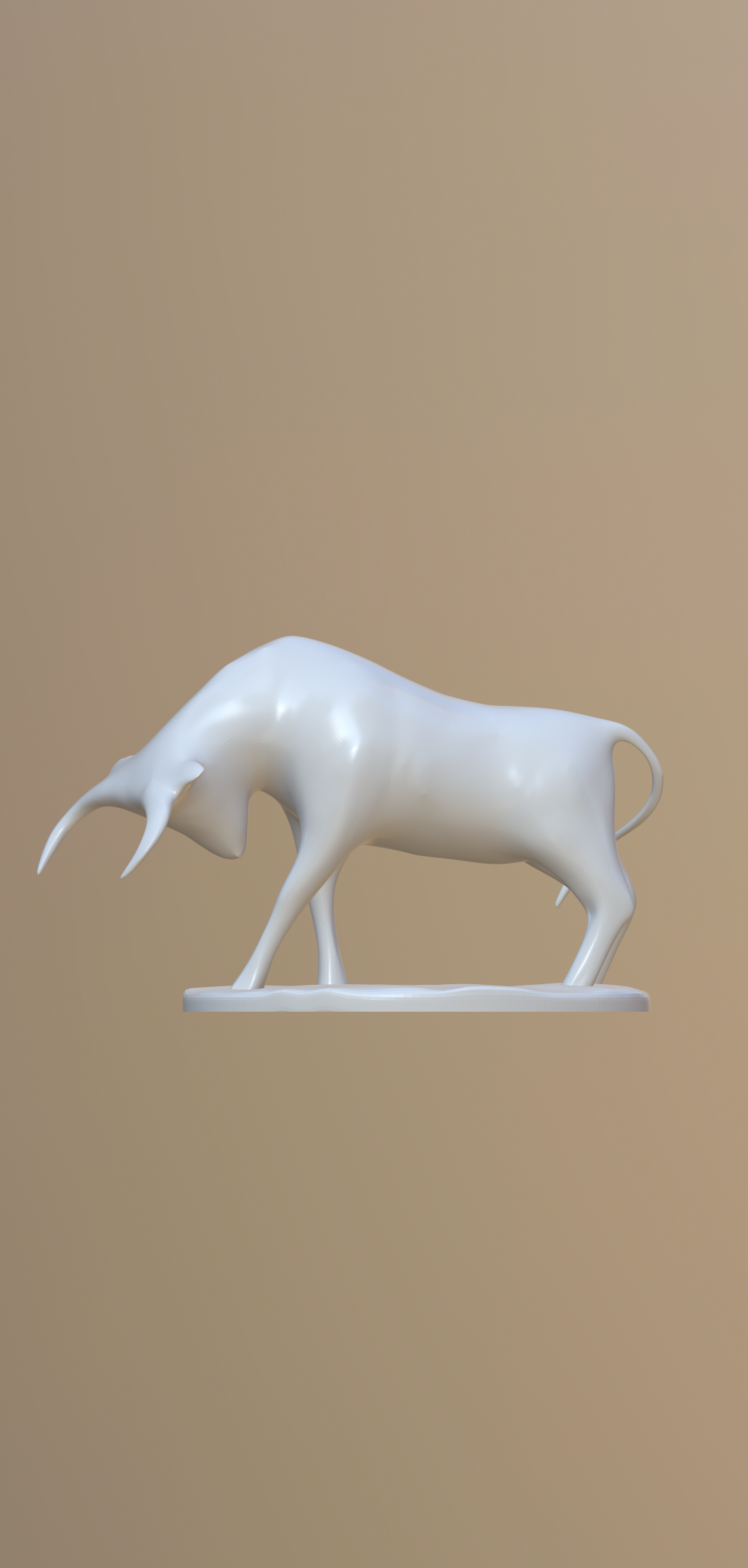 bull bulls lowpoly 3D print model - Mito3D