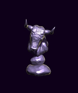 bull bust ox bison art statue sculpture figure animal obj stl model fighting printable wild bullfighting 3d print model - Mito3D