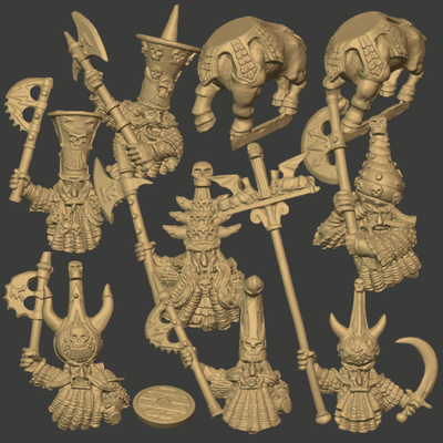 bull centaurs chaos dwarf renders fantasy battle 28mm 32mm old world oldhammer tabletop wargame 3d print model - Mito3D