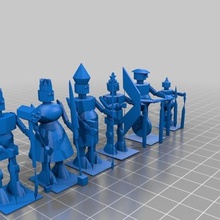 bull chess robits Schach tinkercad 3d print model - Mito3D