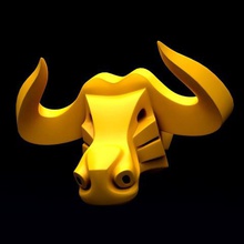 bull head art cow wall hanging mount 3d print model - Mito3D