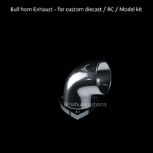 bull horn exhaust - custom diecast rc model kit tips tail pipes bullhorn drag dragster amt revell 3d print model - Mito3D