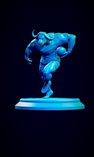 bull miniature action figure printible Game creature animal pokemon 3dprint 3d model rugby trending top selling 3d print model - Mito3D