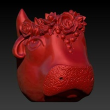 bull pots 2 vaze vase 3d print model - Mito3D