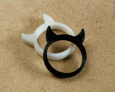 toro anillo toros Moda cuerno anillos 3d print model - Mito3D