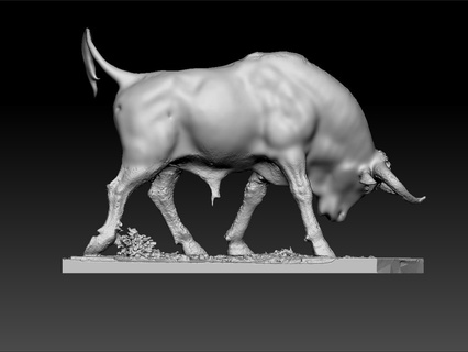 bull scan Art on desk test model amazing animal bull royal beauty beautiful best shiny royality  3d print model - Mito3D