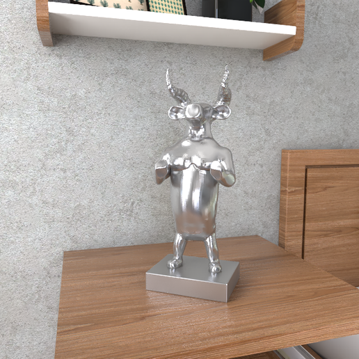 bull sculpture 47 3D print model - Mito3D