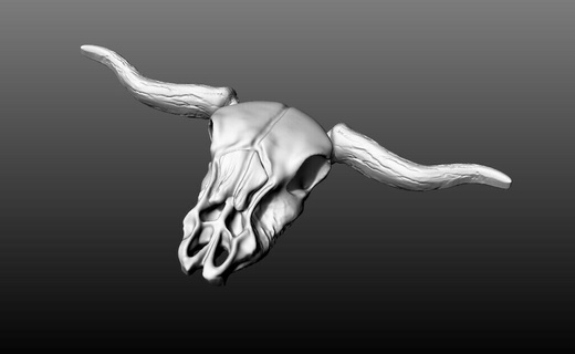 bull skull pendant jewelry gold animal jewellery printable cow silver skeleton pendants bones 3d print model - Mito3D