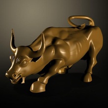 Stier-statue 3d-Modell Kunst bull buffalo statue Börse 3d print model - Mito3D
