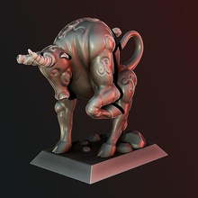 boğa Heykeli sanat <url> baskı 3d creality tamamen ender ender3 zbrush highpoly skulpture tasarım heykel bull warcraft Vay be hayvan canavar 3d print model - Mito3D