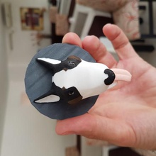 bull terrier mit 3d-magnet verschiedene 3d iman 3d print model - Mito3D