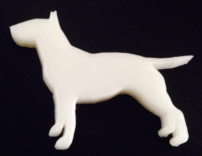 Toro terrier silhouette 3d stampa 3d print model - Mito3D