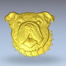 bulldog Kunst 3d print model - Mito3D