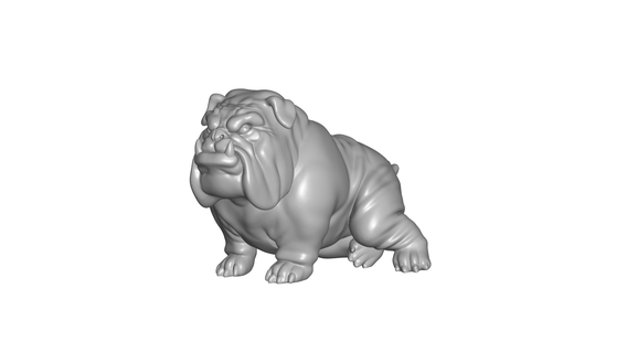 bulldog Art bulldog - animal sculpture jungle art  3d print model - Mito3D