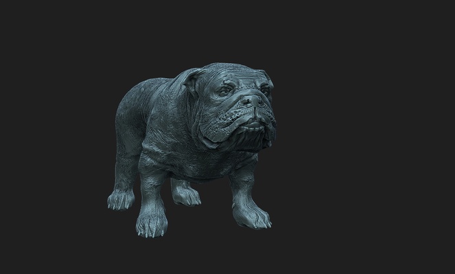 bulldogge kunst 3d print model - Mito3D