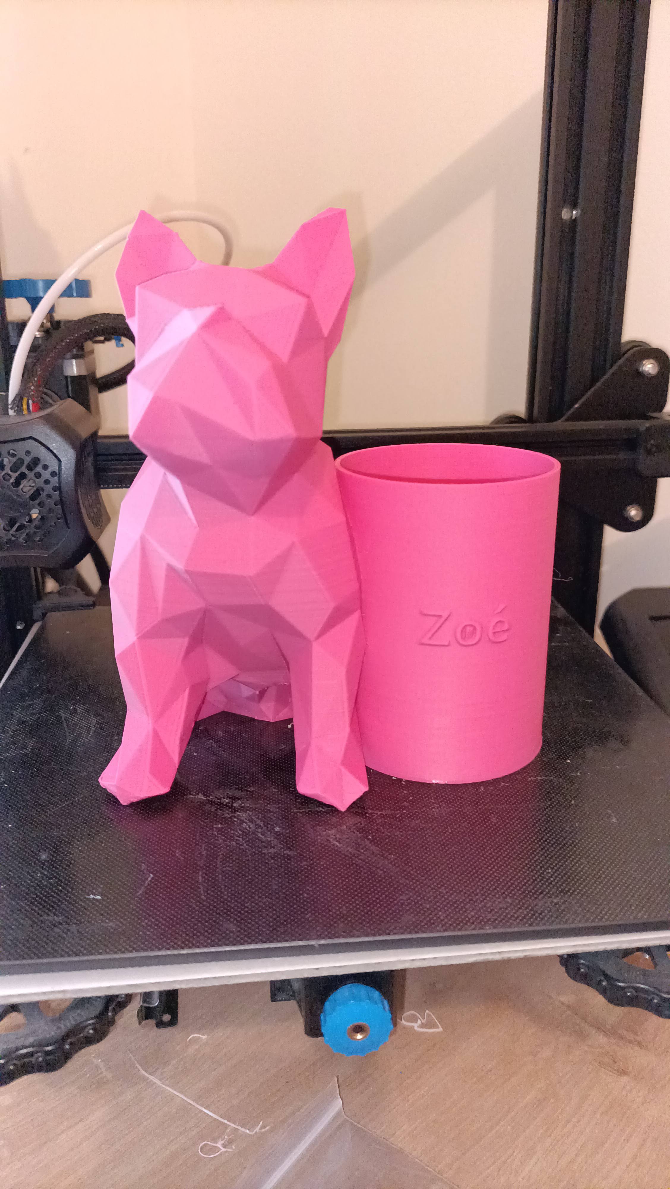 bulldog pencil cup 3D print model - Mito3D
