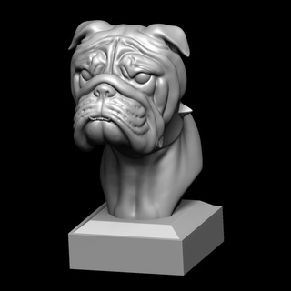 bulldog vahşi 3dprintmodel 3dmodel geri dönüşüm ileri vızıltı elden hayvanlar aslanlar kaplan pokemon Trex t rex Dinozor köpekler 3d print model - Mito3D