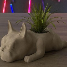 buldogue vaso flores 3d print model - Mito3D