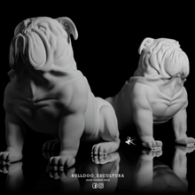bulldog ingles scultura cane buldogs art stl stampa3d giocattolo bulldogs animale animali la cani inglese 3d print model - Mito3D