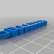 buldog llavero personalizado organización 3d print model - Mito3D
