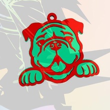 bulldog portachiavi arte chiave squillare 3d print model - Mito3D
