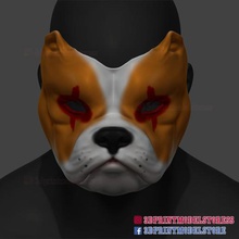 Bulldogge Maske stl-Datei halloween cosplay Helm 3d druckbar tool Blut-Maske Gesichts-Maske Dämon Teufel auto Roboter bulldog Hund 3d-drucken-Maske Kostüm 3d print model - Mito3D