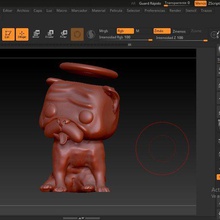 bulldog pop funko a arte animais 3d print model - Mito3D